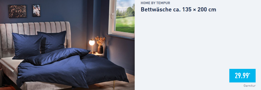 ALDI Bettwäsche HOME BY TEMPUR ab 14. Februar 2026 ALDI Bettwäsche HOME BY TEMPUR ab 14. Februar 2026