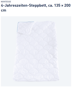 ALDI 4 Jahreszeiten Steppbett im Januar 2026 ALDI 4 Jahreszeiten Steppbett im Januar 2026