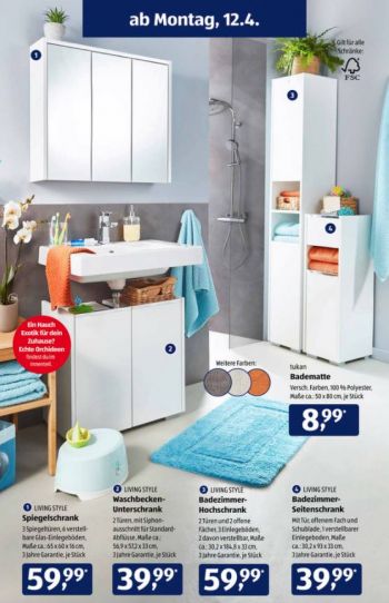 ALDI Süd Badmöbel April 2021