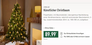 aldi christbaum kuenstlich