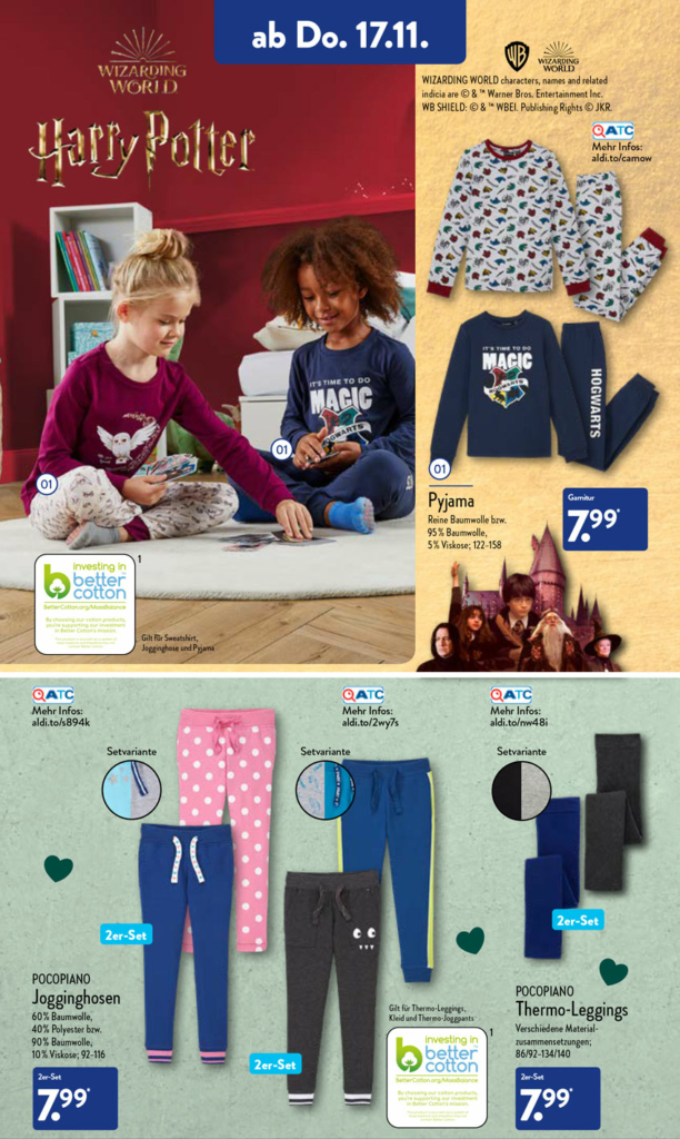 ALDI Nord Kinderkleidung ab 17. November 2022