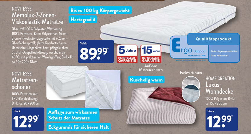 ALDI Matratze im Dezember 2026