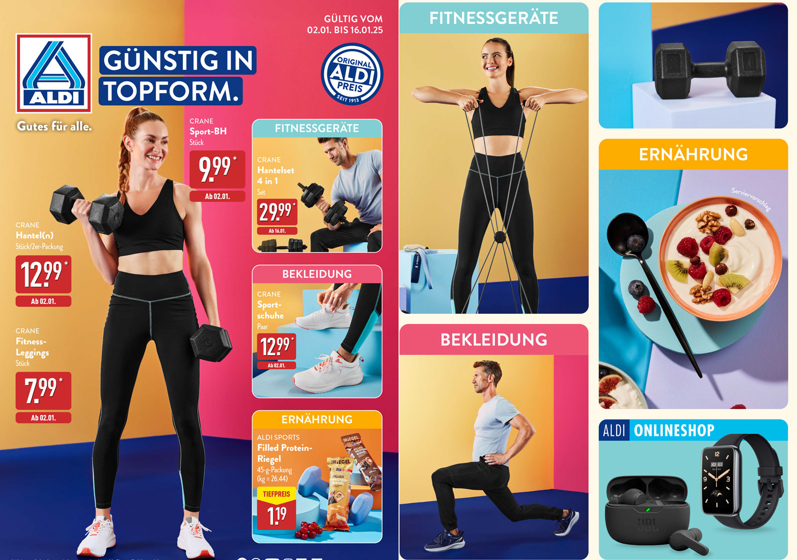 Dein Fitness-Start ins Jahr 2025 mit Angeboten im ALDI Nord