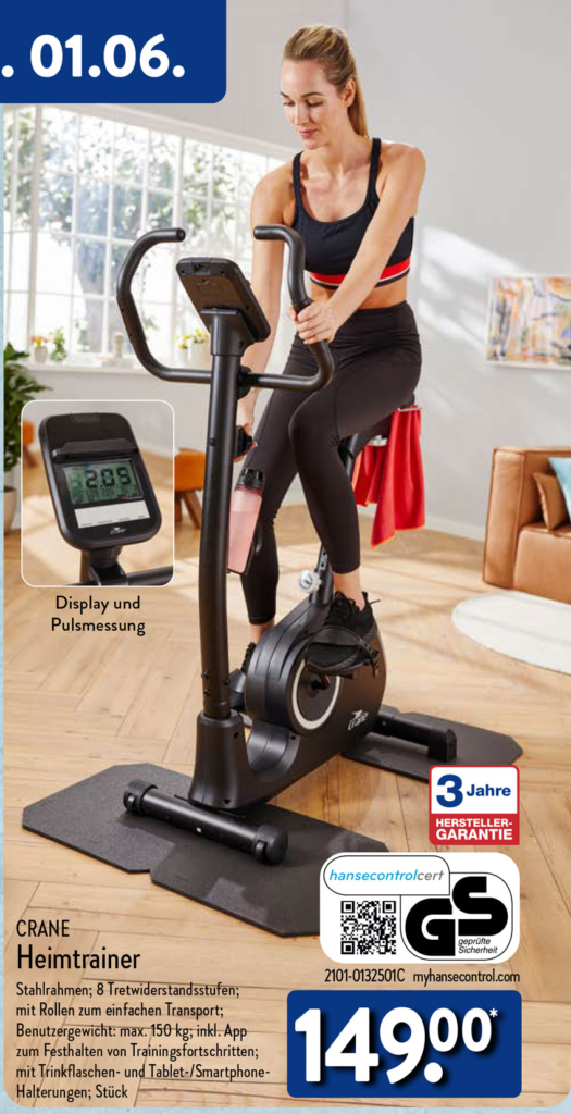 ALDI Heimtrainer von CRANE ab 1.6.2023