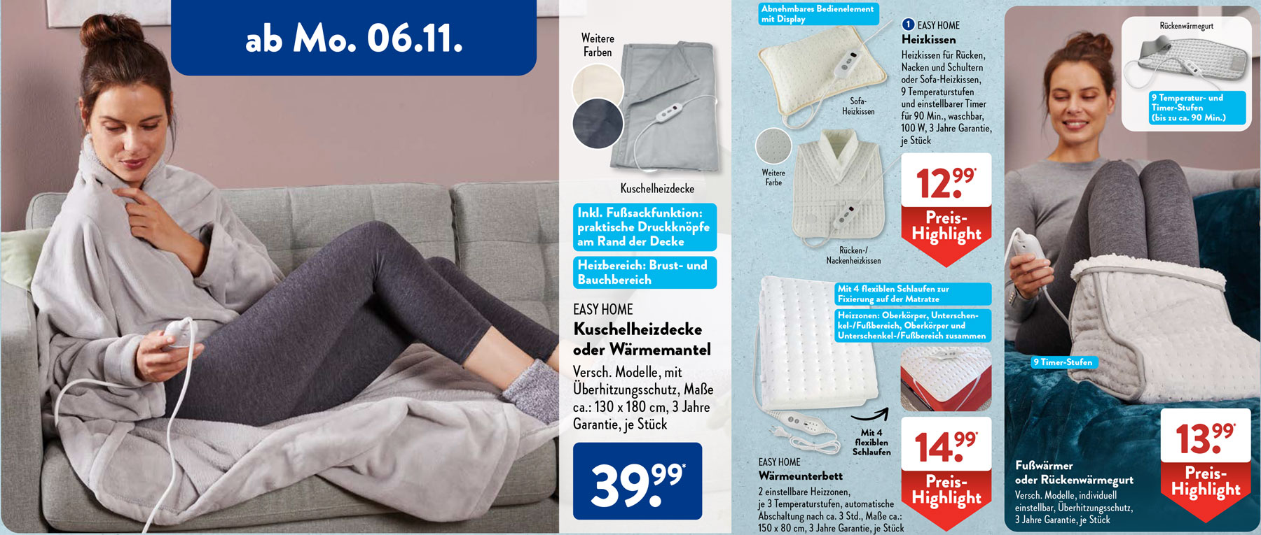 ALDI Heizdecke / Heizkissen: Test, Details & Alternativen (2026)