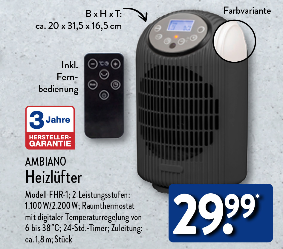 ALDI Heizlüfter – Details & Alternativen (2026)