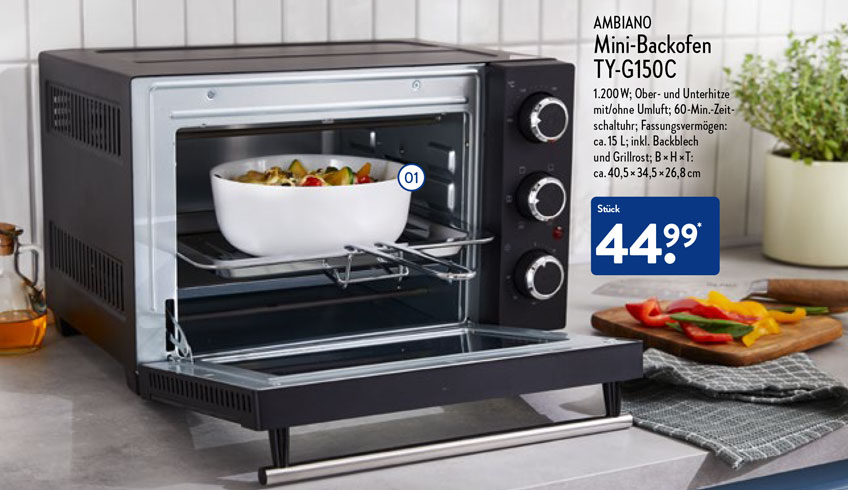 ALDI Mini-Backofen im Februar 2023