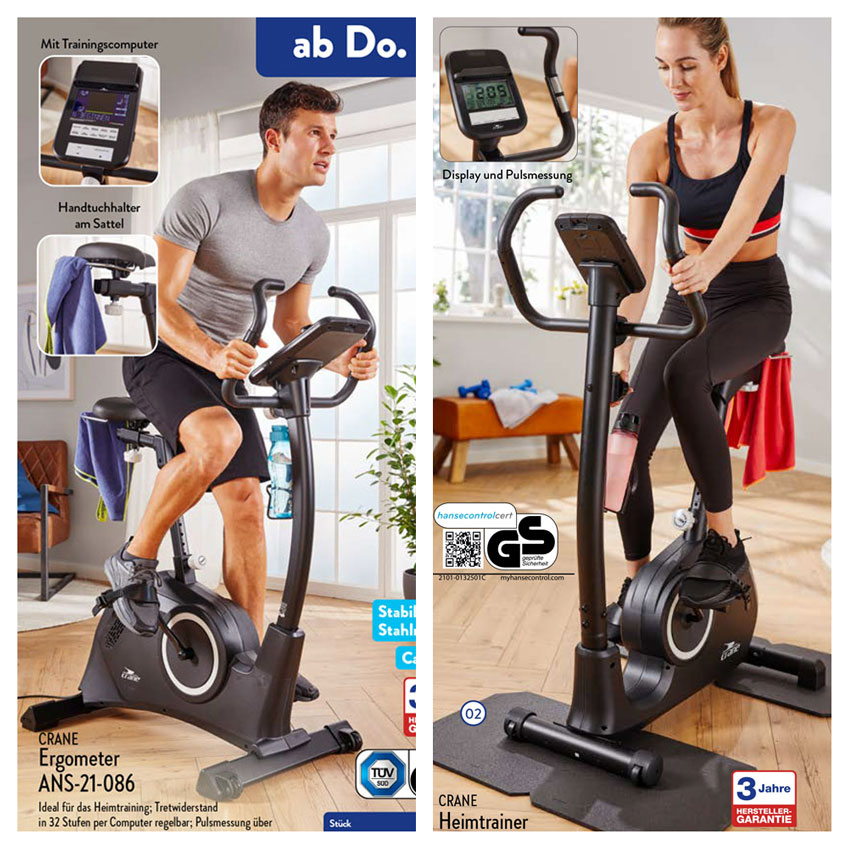 ALDI Ergometer/Heimtrainer im Januar 2023