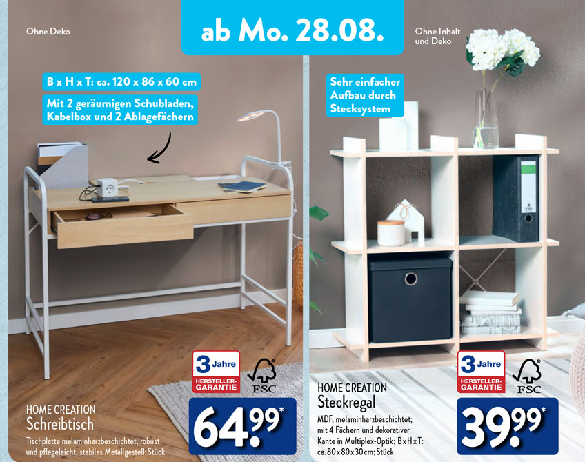 ALDI Schreibtisch für nur noch 64,99 €