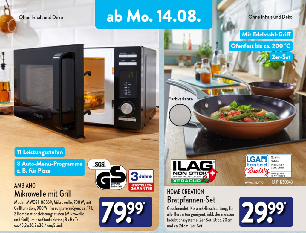 ALDI Nord Mikrowelle mit Grill