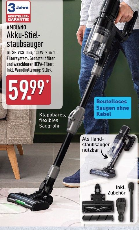 AMBIANO Akku-Stielstaubsauger Angebot ab Donnerstag, dem 17. September 2026