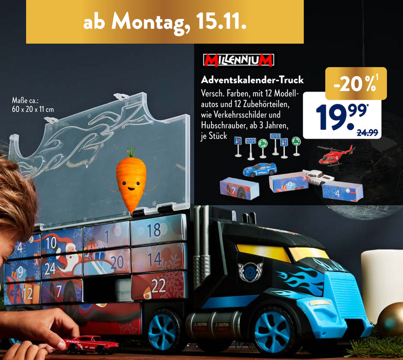 aldi truck adventskalender november 2020