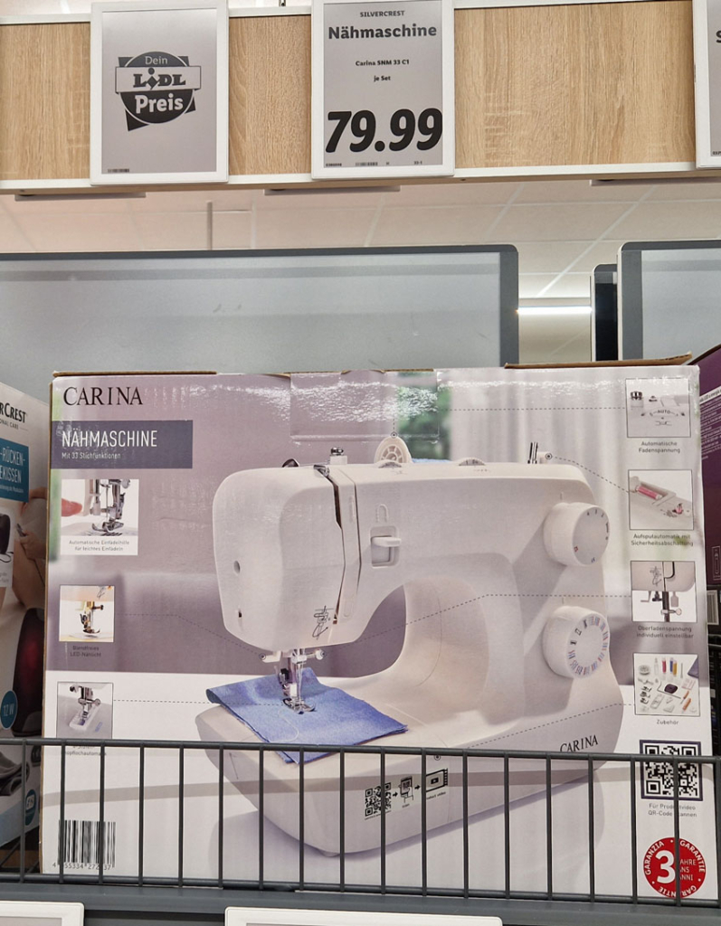 Lidl Nähmaschine Carina im August 2022